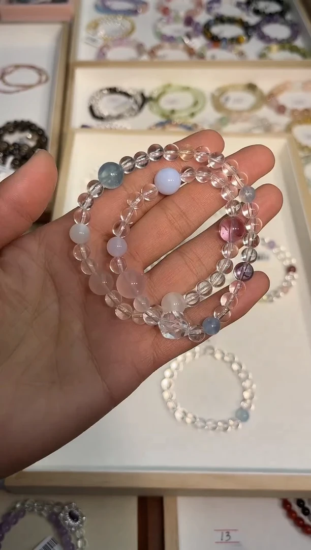 【闪购商品】水晶手链未镶嵌白水晶多宝