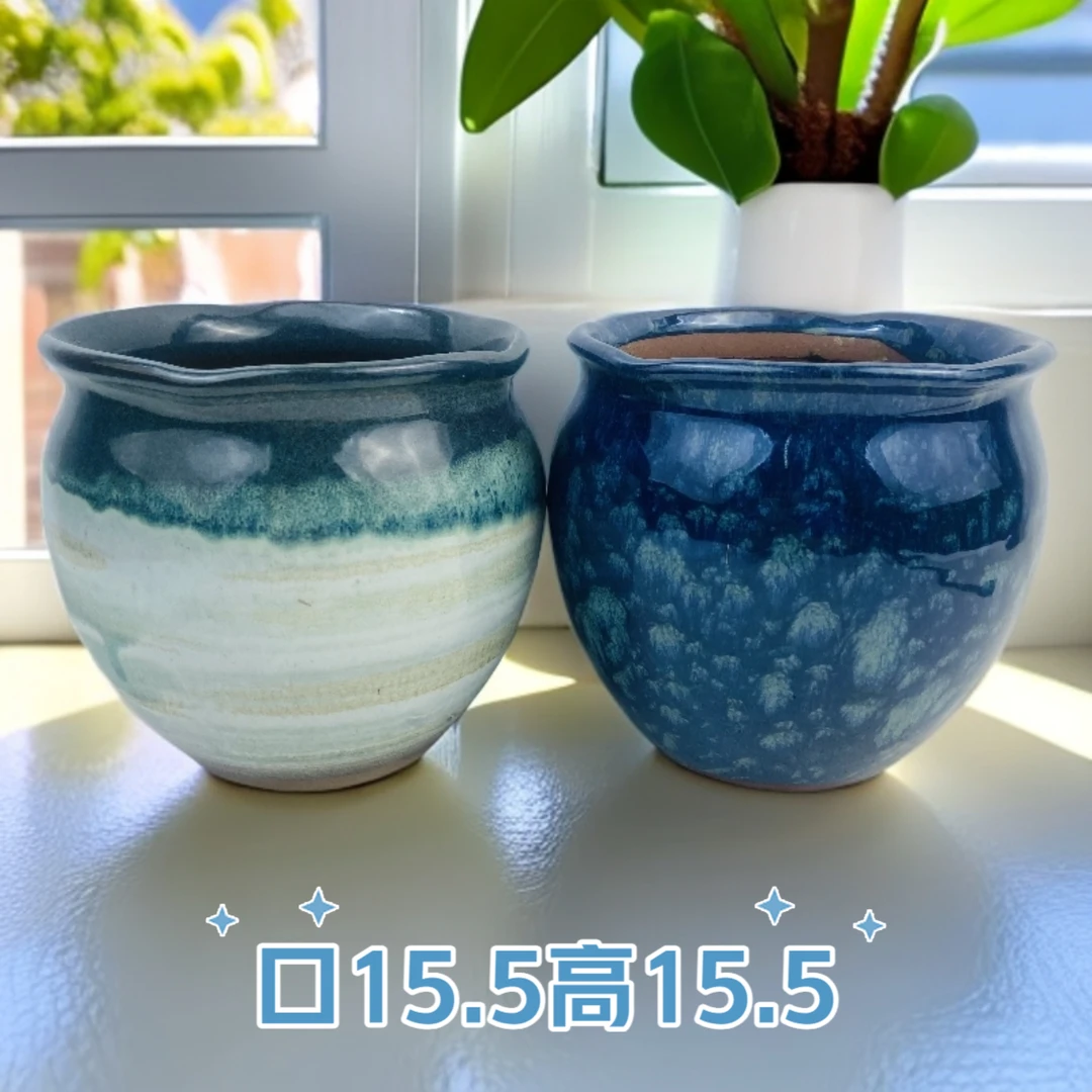 3008花边圆口法师老桩群生多肉植物花盆粗陶绿植