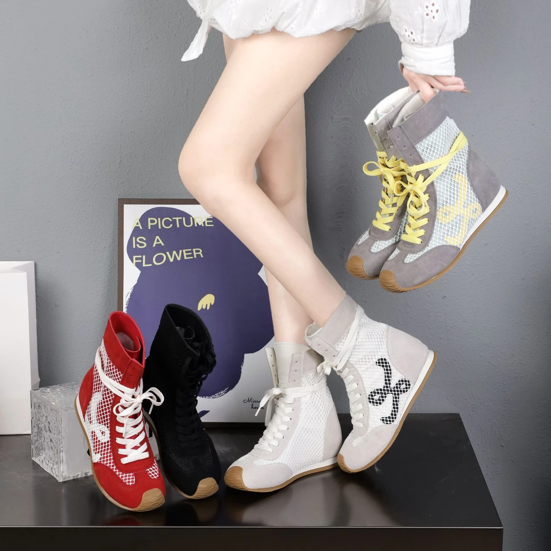 Hibseux/槿奢夏日出行百搭款！隐形内增高+6.5cm小个子潮鞋！F881