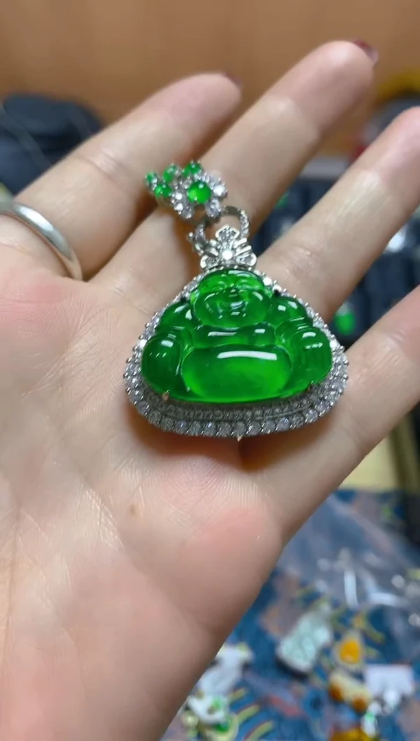 颈饰未镶嵌翡翠兮*天然A货 假一罚四