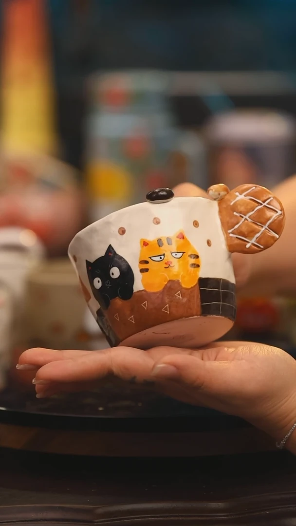 【闪购商品】杯子景德镇设计师釉下彩绘陶瓷