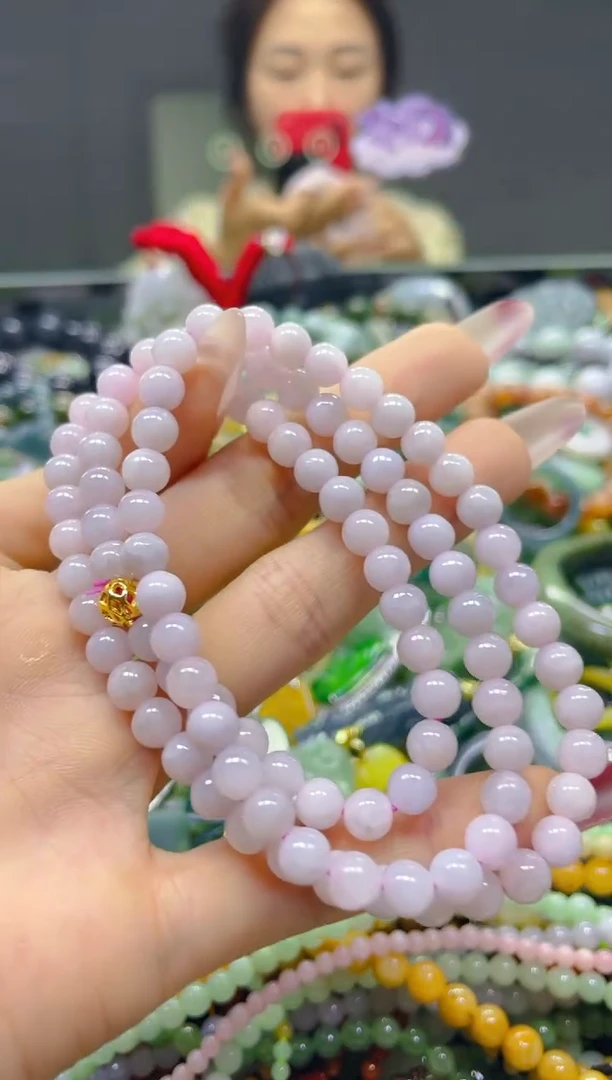 颈饰未镶嵌翡翠6MM/S/翡翠A货，一件也是批发价