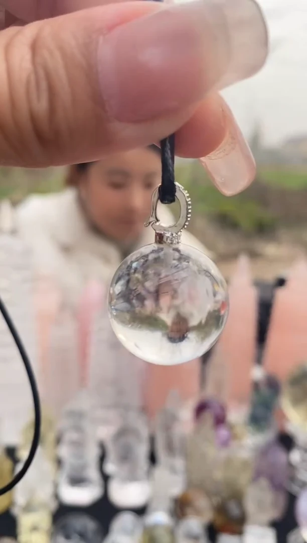 未镶嵌珠宝半成品水晶白水晶泡泡吊坠多样性发其一19.9