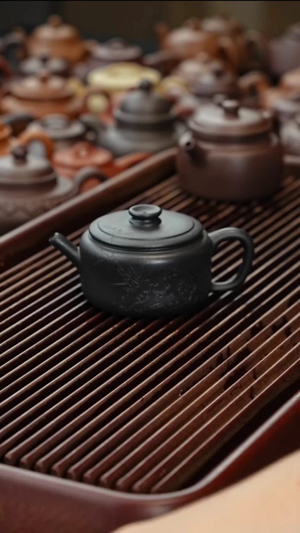 茶壶紫砂黑武士汉瓦140cc