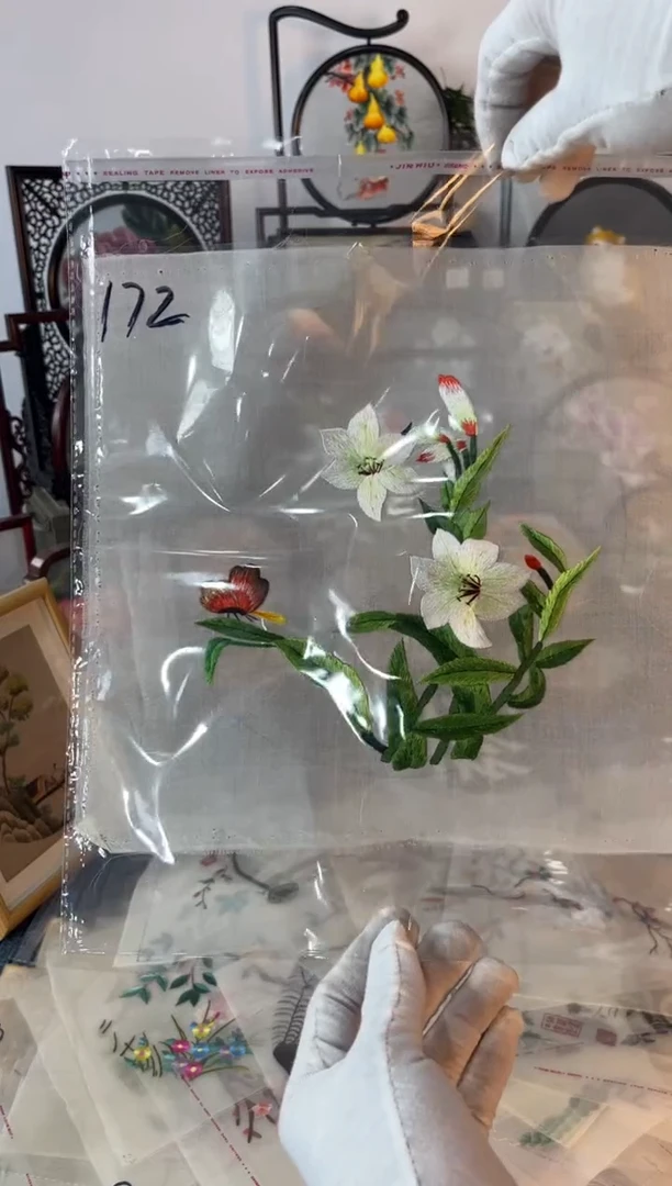 织绣纯手工非遗苏绣双面绣绣片172