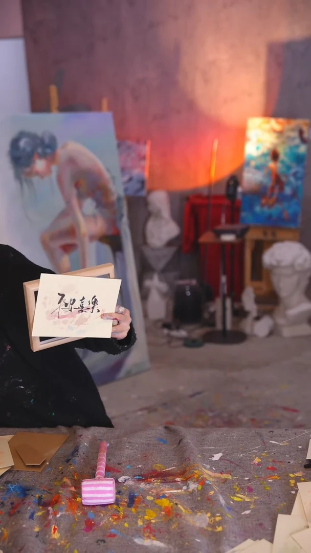 【闪购商品】油画横框平安喜乐纯手写书法字体