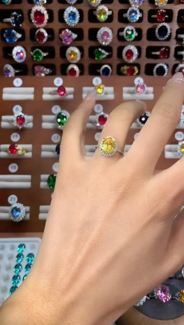 银S925镶嵌戒指碧玺79银色