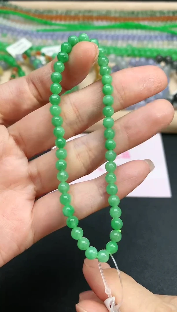 未镶嵌手串翡翠3珠链|1800+0多样性发其一