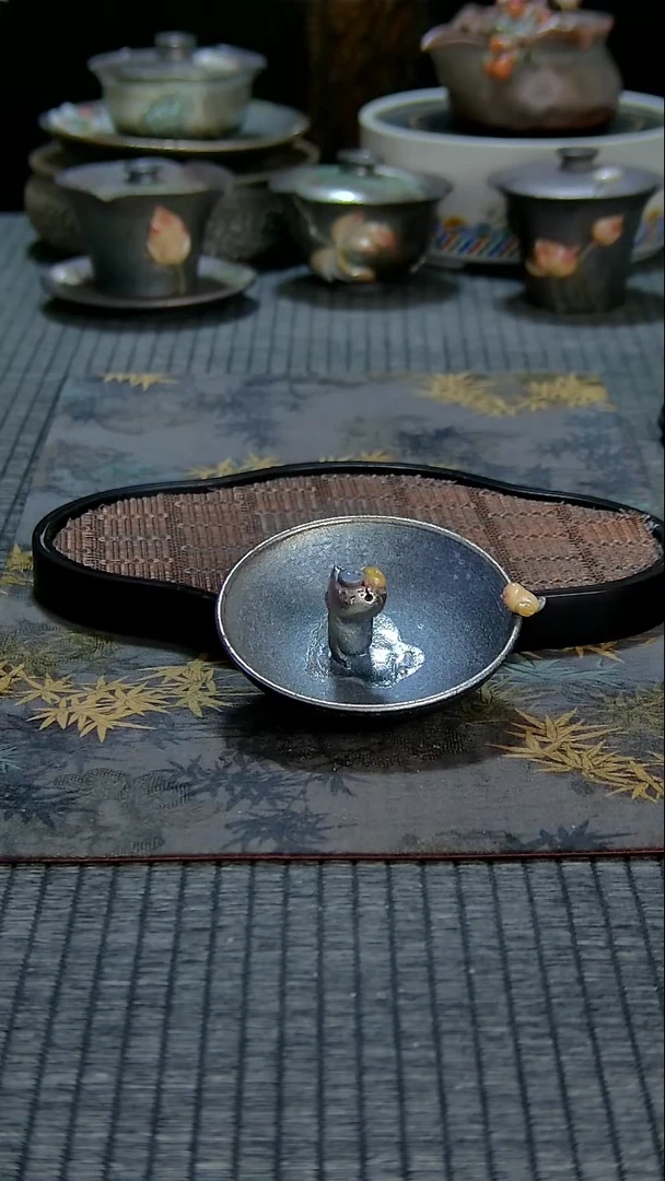 颜老师柴烧猫咪杯子