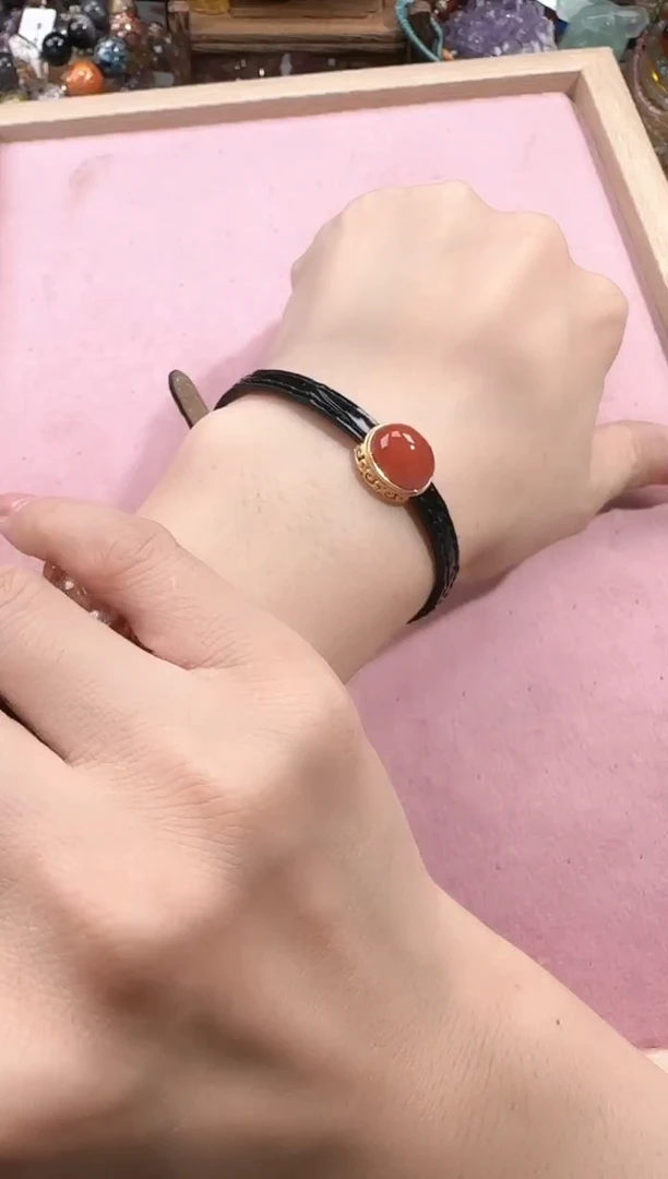银S925镶嵌手链南红玛瑙56+56465465