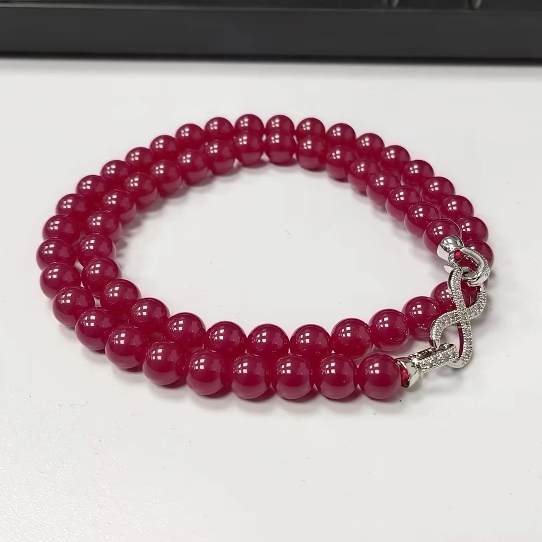 【MF】红宝石项链-约8mm（多样性发其一）