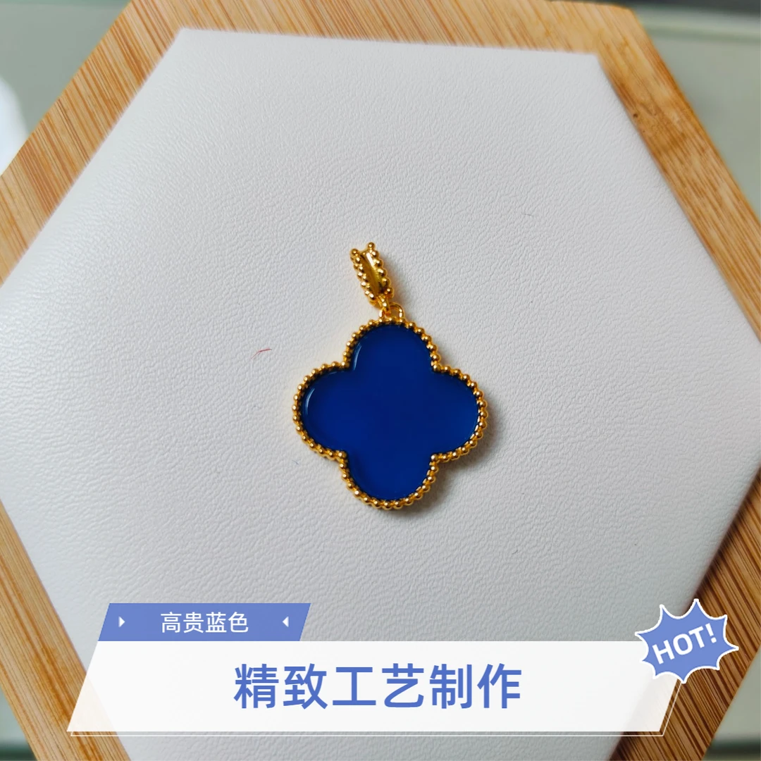 【质检发货】源头工厂-20mm18k蓝玛瑙吊坠（不含链）-DM