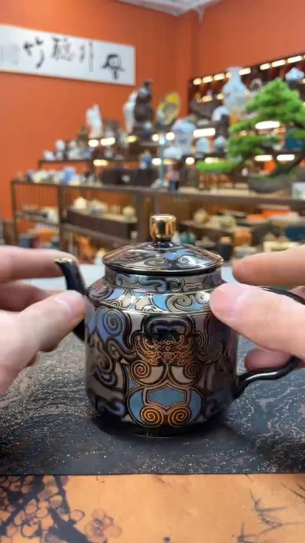 【闪购商品】@@@@@@@@@金银错饕餮德钟壶+2杯