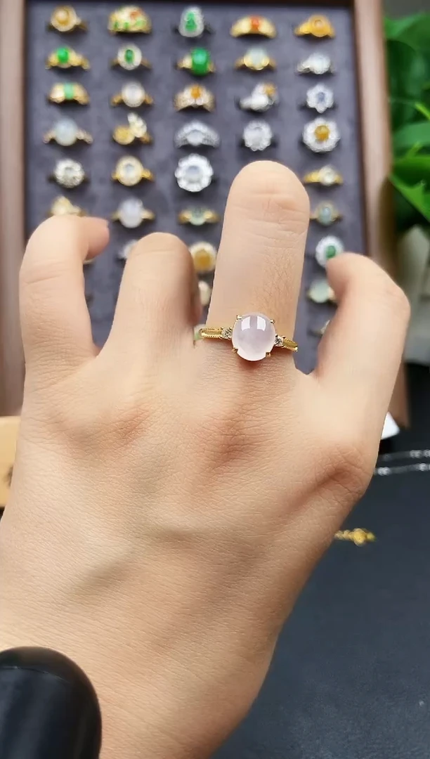 银S925镶嵌戒指翡翠12