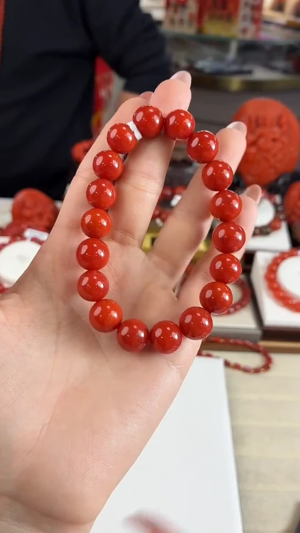 未镶嵌保山滴水洞锦红手串11mm南红玛瑙（多样式发其一）