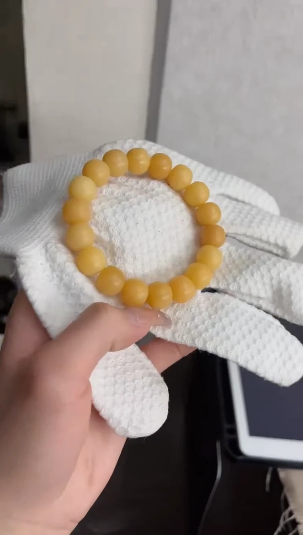 【闪购商品】菩提根/象牙果手串干磨苹果11*12mm手串V70