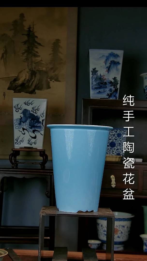景德镇手工陶瓷花盆