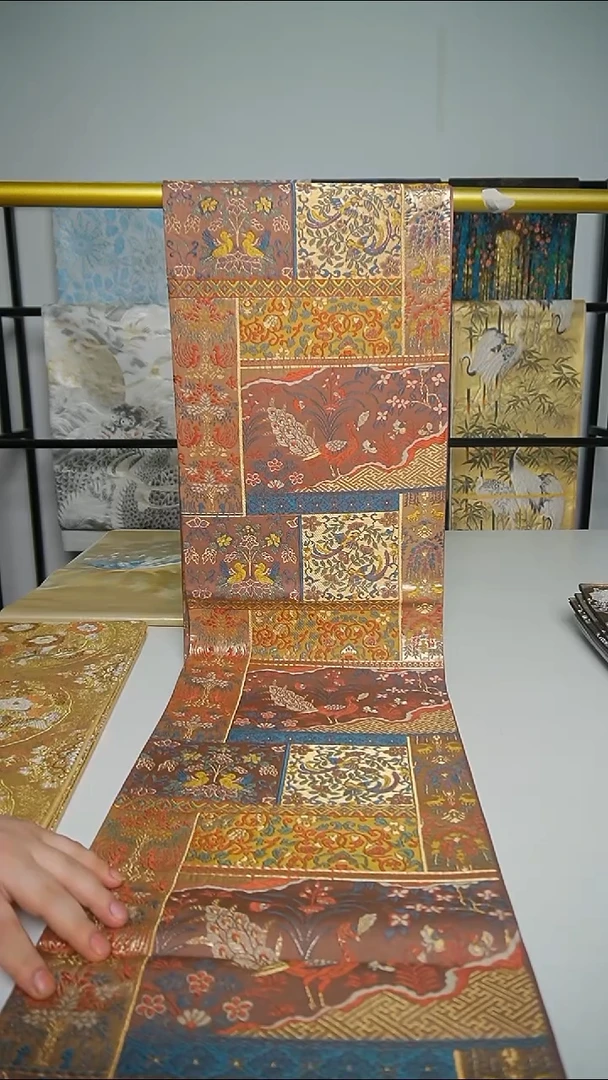 织绣织锦54孔雀花卉