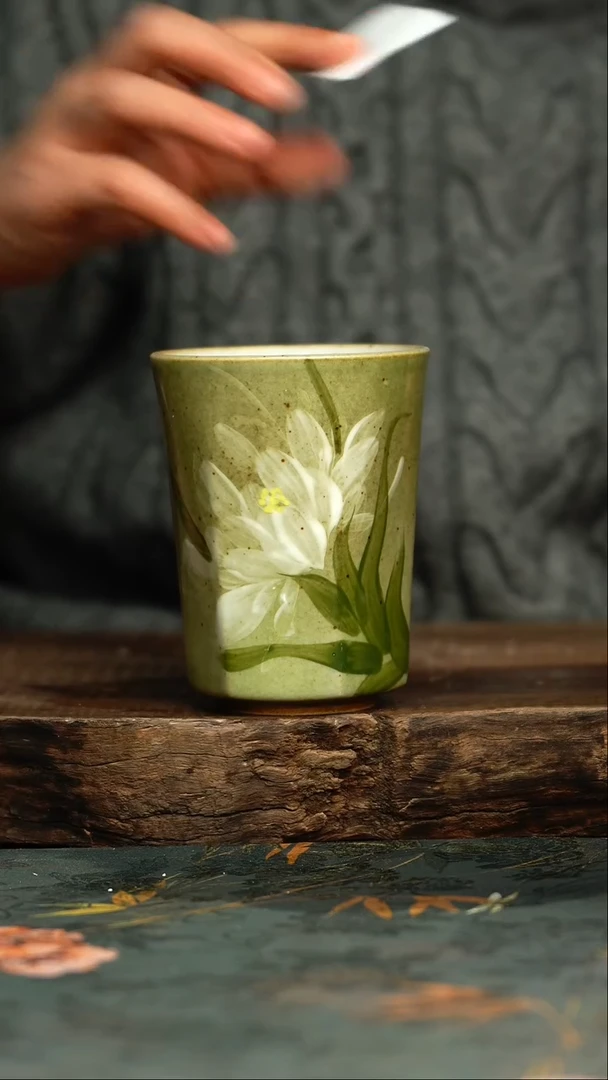 【闪购商品】杯杯釉下彩手工手绘同款陶器