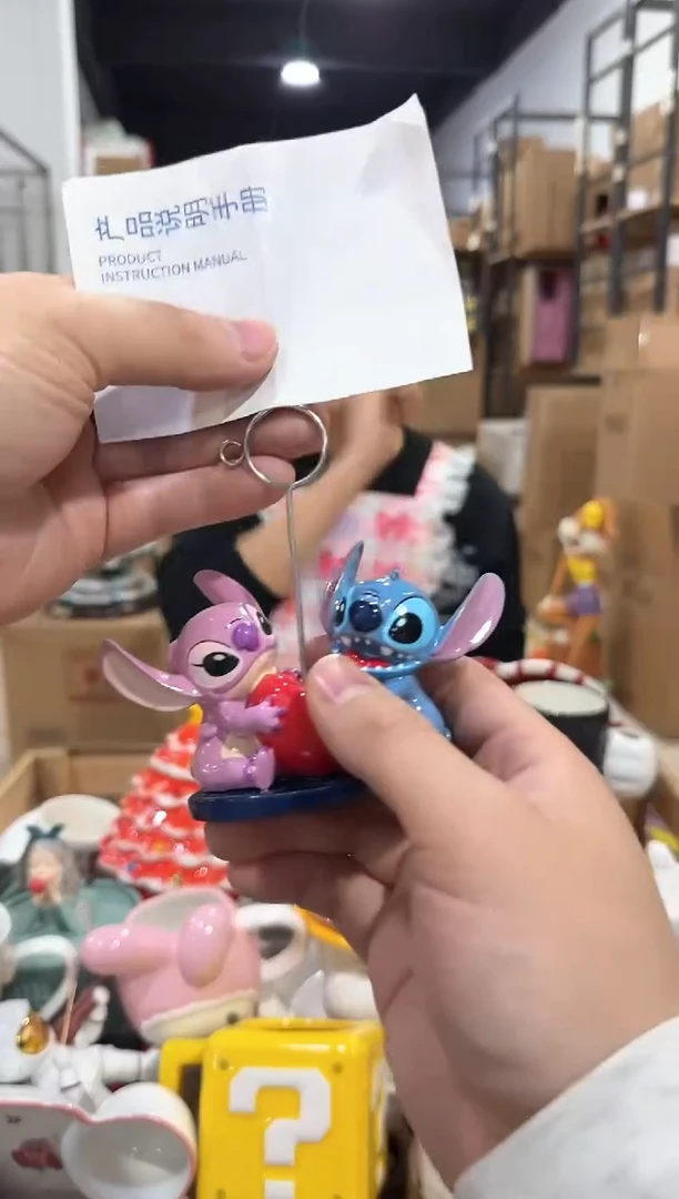 瓷片史迪仔安琪名片夹