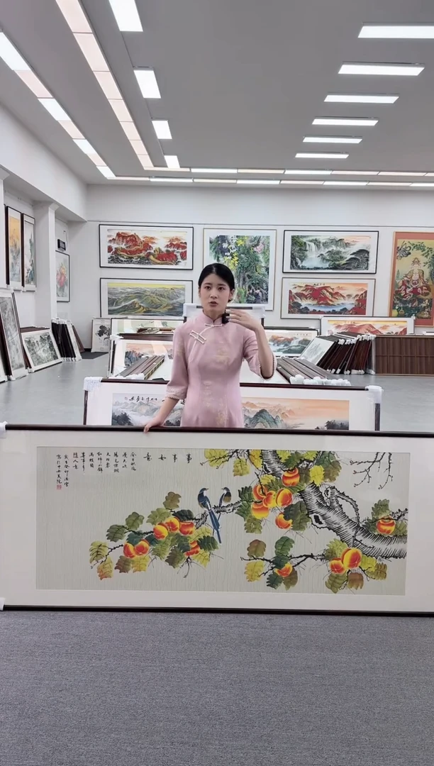国画手绘 事事如意  219*88