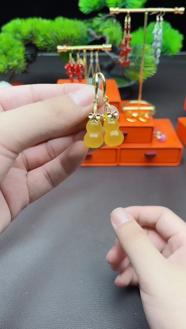 玛瑙/玉髓耳饰银S925镶嵌333