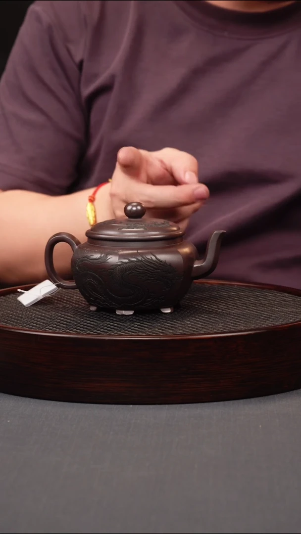 茶壶紫砂紫泥 混四方