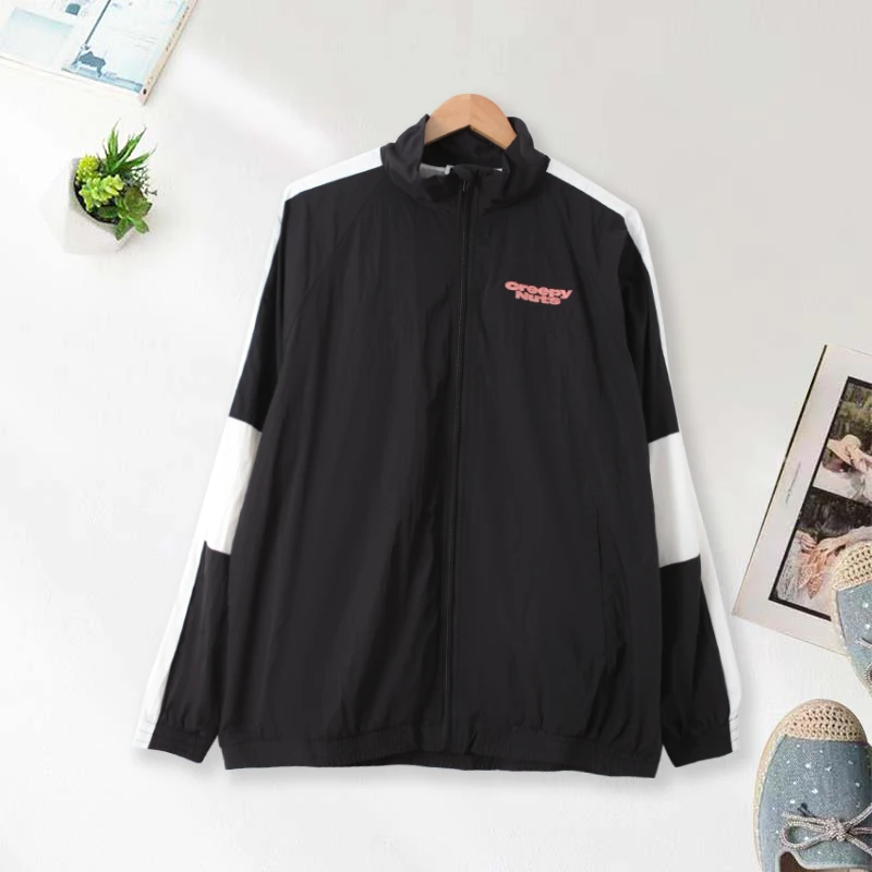 时尚舒适撞色男士外套立领拉链开衫上衣长袖00184 休闲户外运动