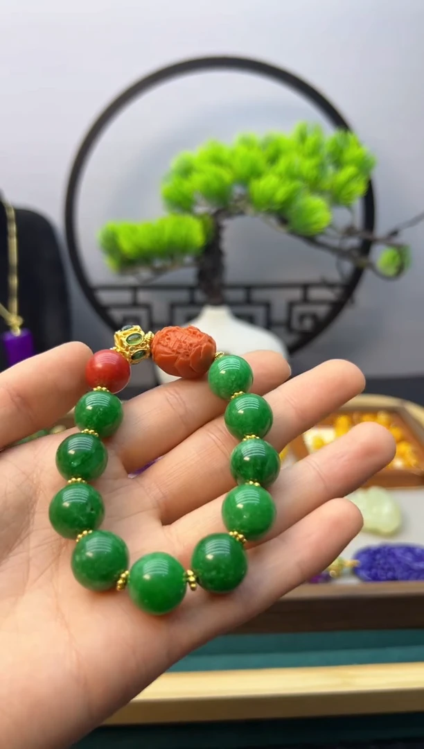 【闪购商品】翡翠颈饰14K金镶嵌S168