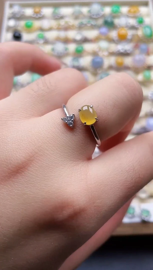 银S925镶嵌戒指翡翠52