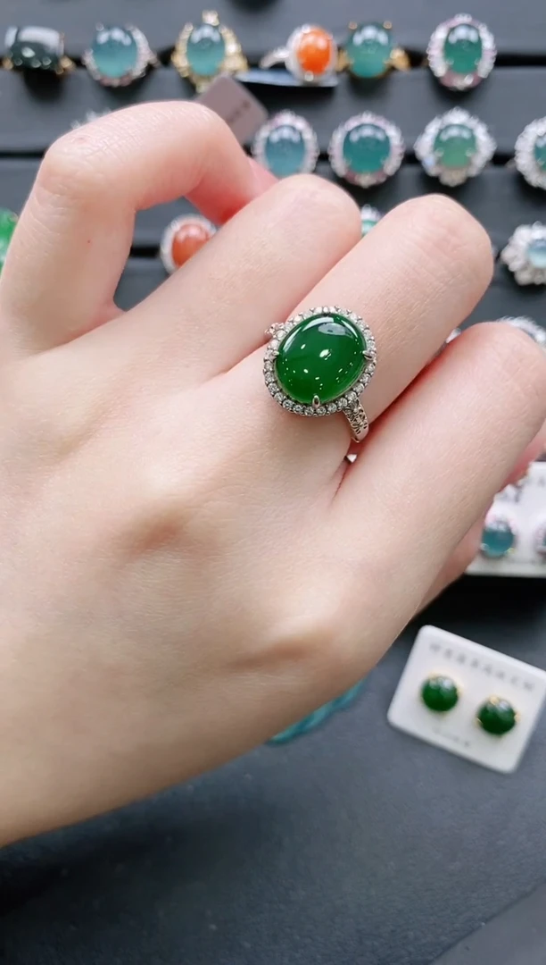 【闪购商品】翡翠戒指银S925镶嵌11111111