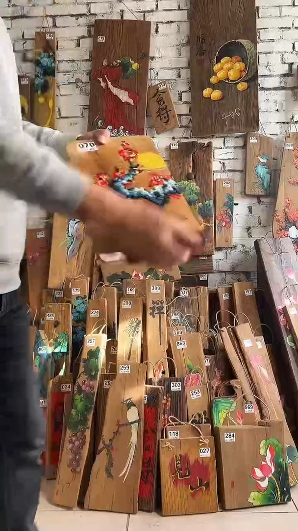 吊坠桃核070号门板画