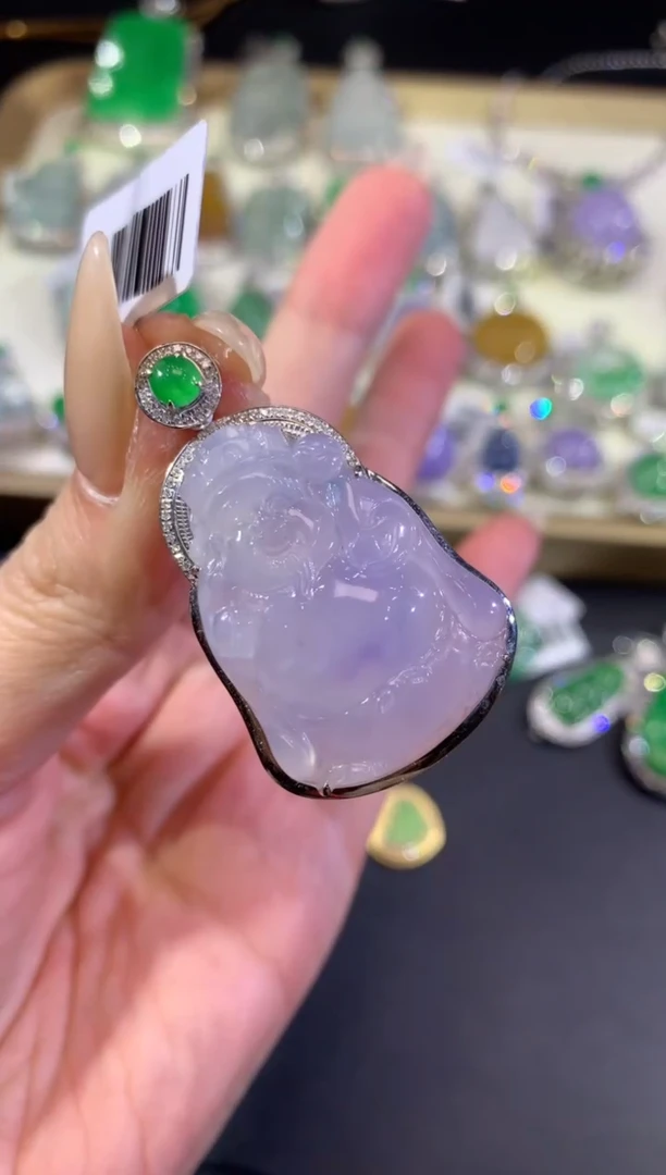 吊坠(不含链)18K金镶嵌翡翠20-米爷