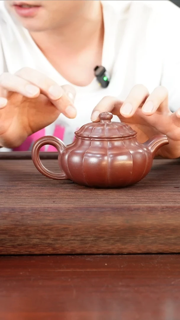 茶壶紫砂深井老紫泥筋纹器230cc左右