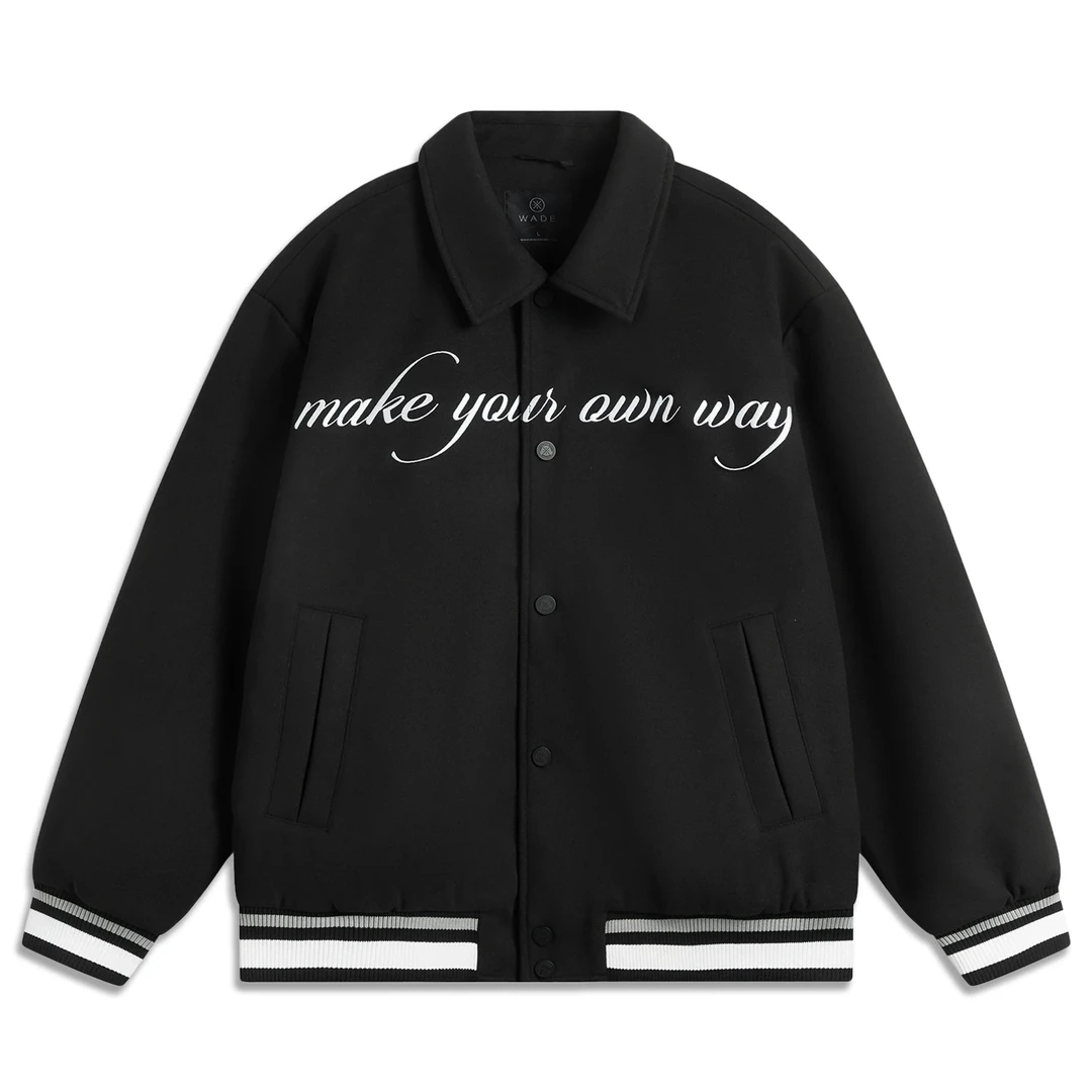 LI-NING/李宁韦德系列男子保暖宽松男士休闲百搭棉夹克 AJMU027