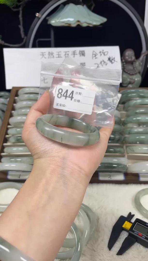 未镶嵌手镯石英质玉（天山翠）844