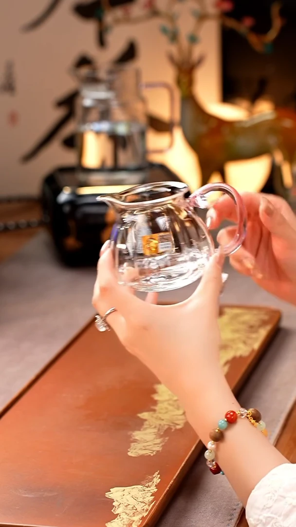 禾器/晶彩莲君茶海/浅粉
