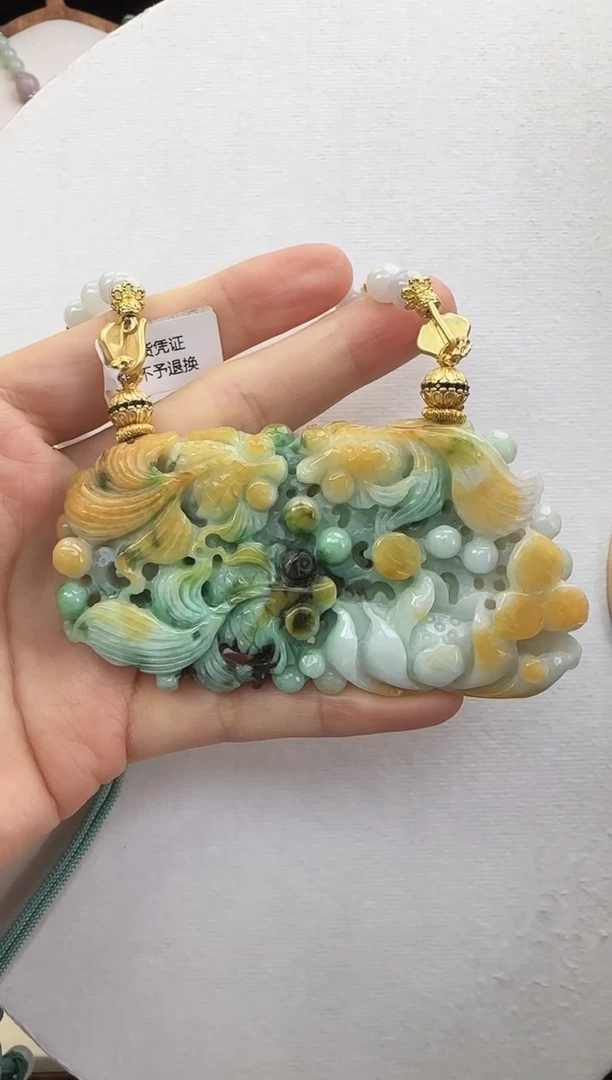 颈饰未镶嵌翡翠国风翡翠