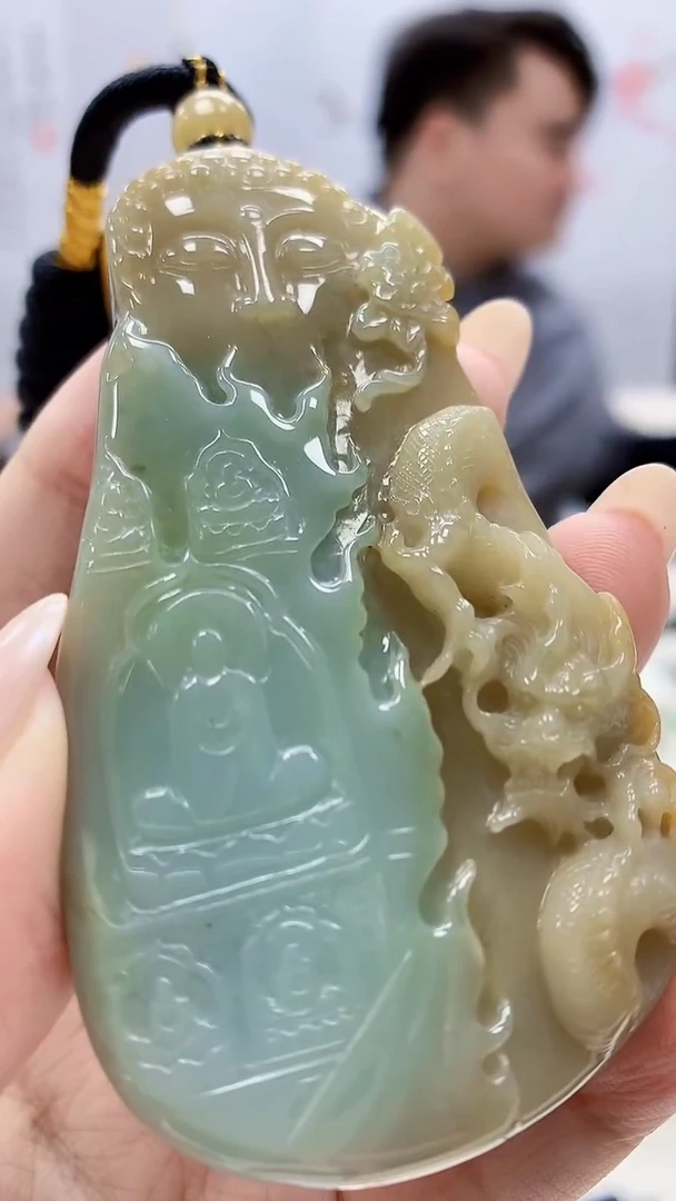 未镶嵌定制翡翠5060xx-毛货挂件180