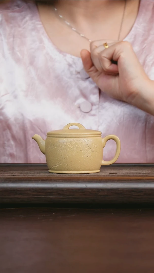 茶壶紫砂艺品紫砂 精选梨皮本绿 汉瓦150cc