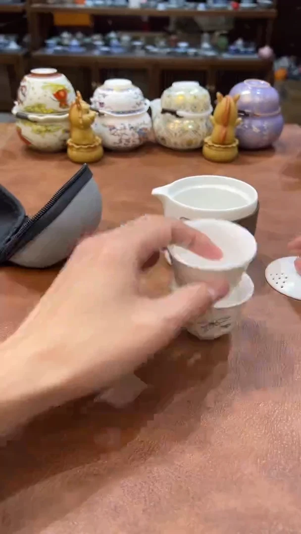 真的很便宜会开片的旅行茶具