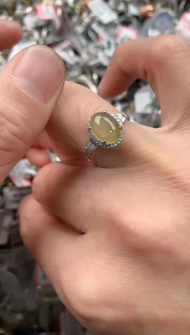 银S925镶嵌戒指翡翠11   2