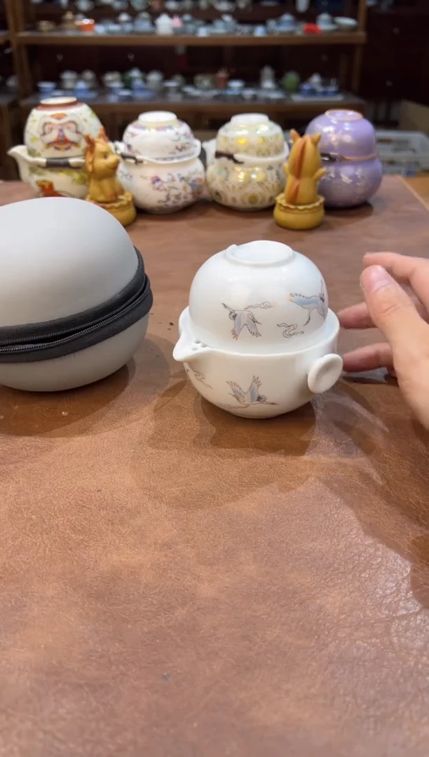 真的很便宜超好看会开片的旅行茶具