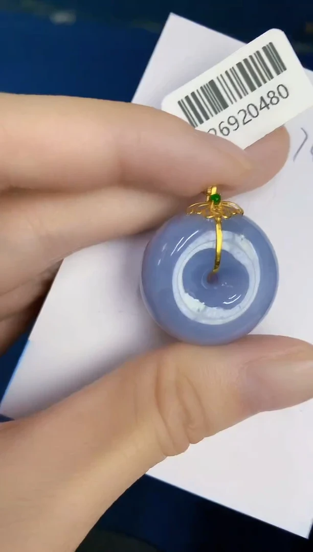 翡翠18K金镶嵌颈饰000000000