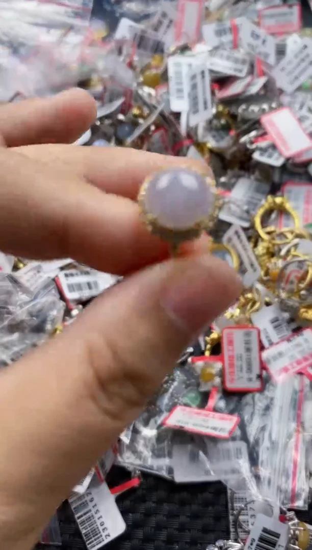 翡翠戒指银S925镶嵌7777---3