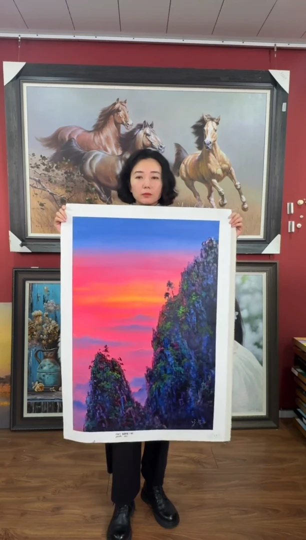 油画【66号】约90*60cm丨朝鲜原创纯手绘孤品油画丨顺丰包邮