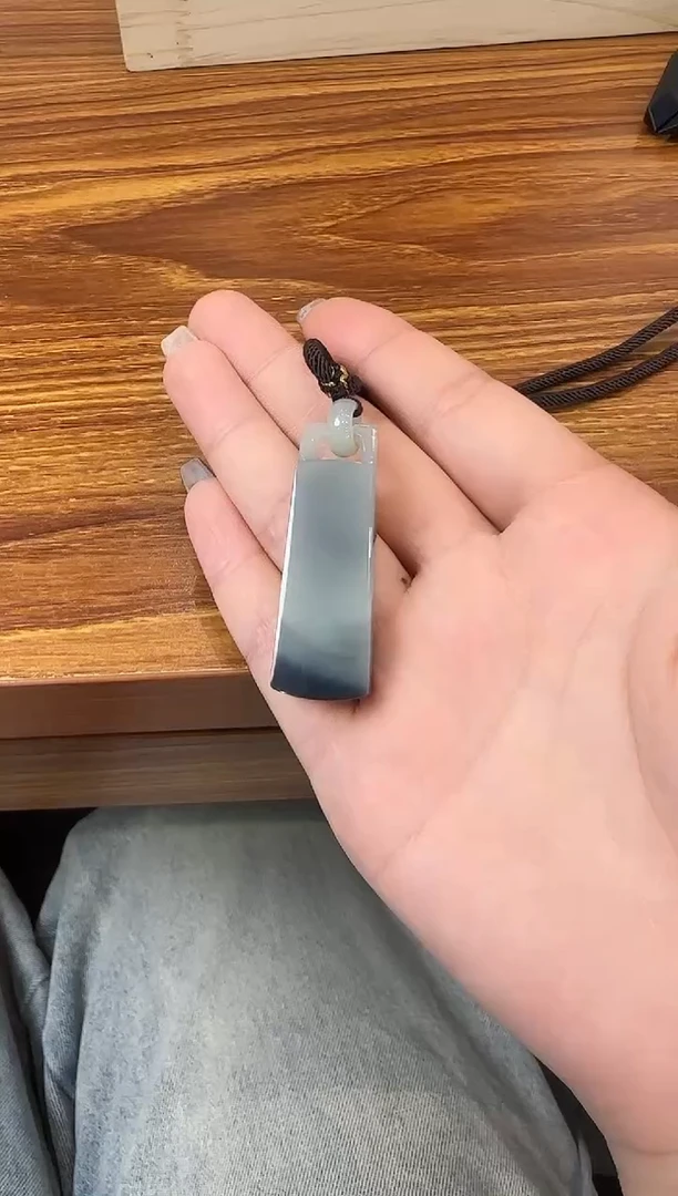 颈饰未镶嵌和田玉青花无事牌-592997