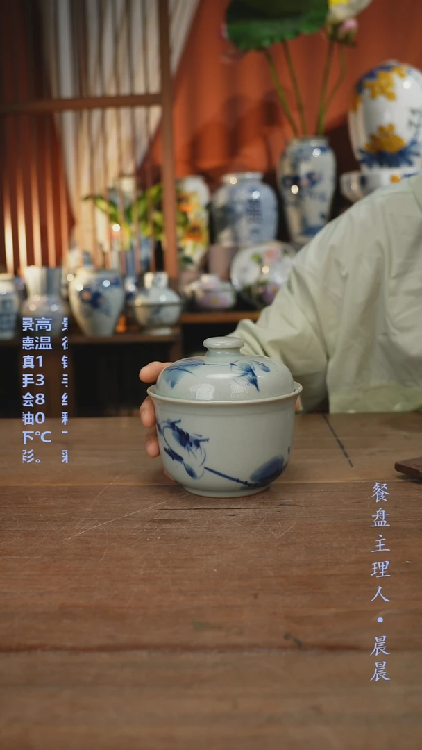 瓷片【简家甄选】景德镇设计师釉下手绘陶瓷餐具