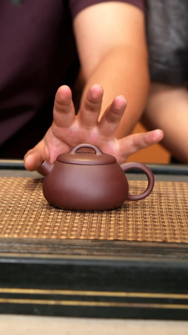茶壶紫砂ZCJ21《瓦瓢》紫泥