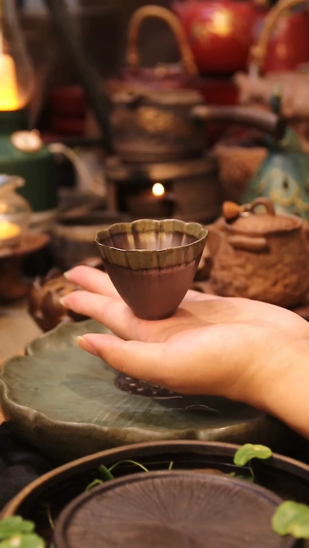 花瓣斗笠杯 一只